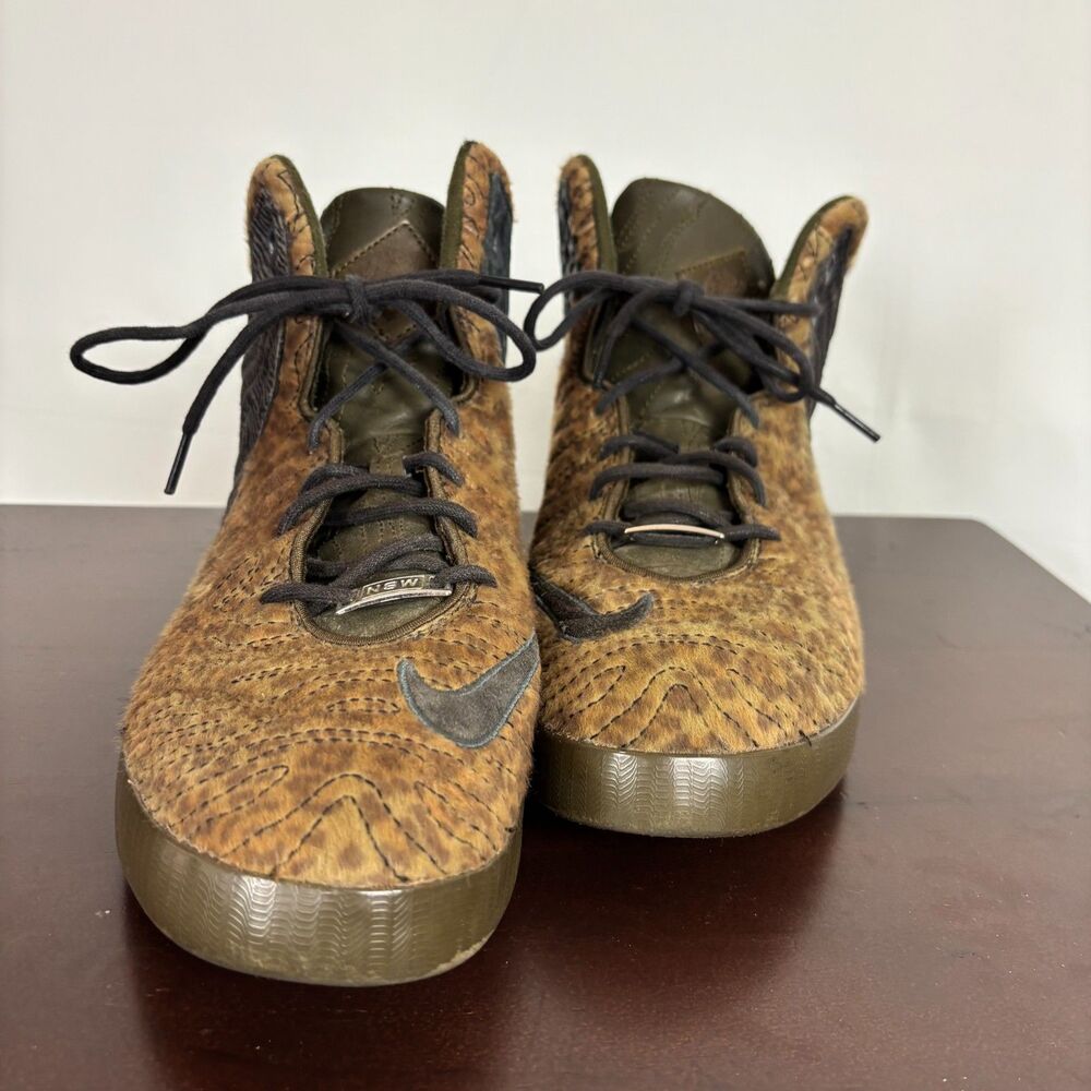Nike Lebron Shoes NSW High Tops Sneakers Men’s 11.5 Leopard - Picture 2 of 8